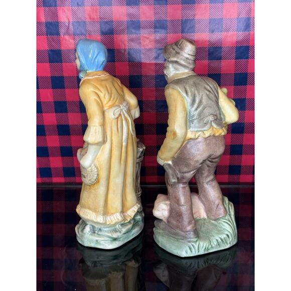 Set Of 2 Ceramic Figurines Old Man And Old Woman - Picture 6 of 11